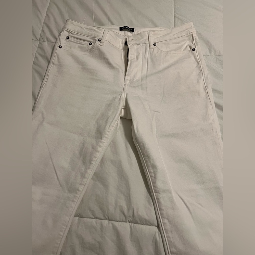 Express Skinny Jeans White Sz 33W, 30L